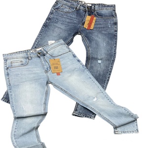 Pantalones vaqueros ajustados, novedad, estilo Vintage, calidad superior, pantalones vaqueros informales inteligentes para hombre, pantalones vaqueros lavados ajustados - Product Image 1