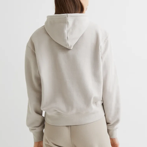 Sudaderas con capucha de gran tamaño de algodón con estampado de logotipo de lana pesado teñido liso con cremallera de alta calidad para invierno - Product Image 5