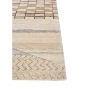 Alfombra de Lana y Seda Anudada a Mano Manchaha Lub-6600, Color Marfil, Diseño Geométrico Rectangular, para Sala de Estar, Adolescentes, Hogar y Pasillo - Product Image 4
