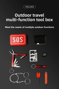 Kit de Supervivencia de Emergencia SOS en Caja Metálica con Herramientas Esenciales para Camping, Senderismo y Viajes - Product Image 4
