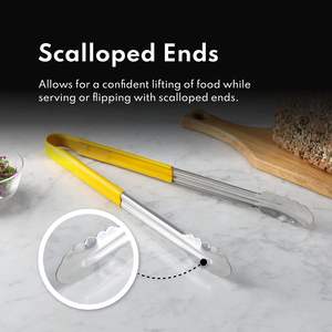 Énorme demande vente cuisson servant friture alimentaire pince en acier inoxydable vinyle enduit poignée BBQ cuisine Restaurant pinces - Product Image 6