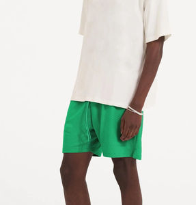 Pantalones cortos de gimnasio de verano para hombre de alta calidad 100% algodón transpirable diseño elástico ecológico patrón sólido pantalones cortos Casuales - Product Image 6