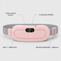 Ceinture Chauffante Menstruelle Femme, Coussin Compressif Chaude pour la Taille, Masseur Anti-Douleur des Règles, Soulagement des Douleurs Menstruelles