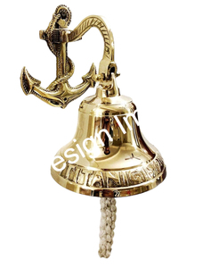 กระดิ่งสมอเรือสไตล์ยุโรปแนวชนบทกระดิ่งโลหะพร้อมเชือก - Product Image 4