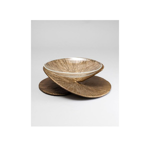 Tazón de Metal Decorativo de Diseño Moderno y Lujoso, de Alta Calidad, Personalizable, Ecológico, Accesorios de Cocina Desechables, Polaco - Product Image 3