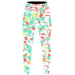 Leggings de yoga taille haute pour femmes, impression graphique de couleur unie, impression numérique d'écran de broderie par sublimation sur tissu tricoté - Product Image 1