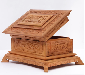 Caja de Joyería de Madera Pulida Ecológica Hecha a Mano con Tallados Intrincados - Regalo para Bodas, Aniversarios o Cumpleaños - Product Image 4