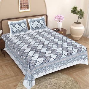 Juego de Sábanas de Algodón King Size con Fundas de Almohada, Juego de Ropa de Cama Estampada de Lujo, Diseño Indio, 100% Algodón - Product Image 3