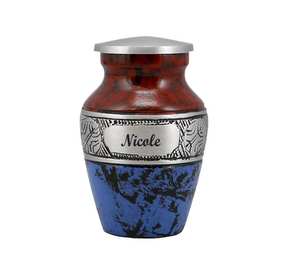 Urna de Baloncesto con Mini Bandera, Pintada a Mano, Única y Personalizada, Recuerdo Perfecto, Tamaño Duradero, Urnas Funerarias de Aluminio - Product Image 2