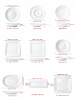 Assiettes en Céramique Blanches de Grossiste d'Usine par Ton, Services de Table en Porcelaine pour Hôtels et Restaurants