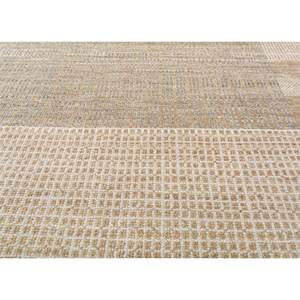 พรมอัฟกันถักมือสีเบจและสีน้ำตาลลายเรขาคณิต ขนาด 9x12 ฟุต รูปทรงสี่เหลี่ยมผืนผ้า เหมาะสำหรับห้องนั่งเล่นและทางเดิน-LSEA-1359 - Product Image 3