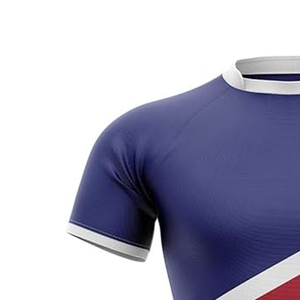 Ensemble de maillots de rugby personnalisés pour hommes en Spandex/Polyester respirant, uniformes de football OEM avec impression numérique, taille élastique et broderie 3D - Product Image 5