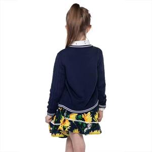 Kids School <b>Cardigans</b> Wholesale OEM Uniform Knitwear Factory Direct Supplier Warm Winter Wool Boys Girls Button Butterfly Sleeve - Product Image 5