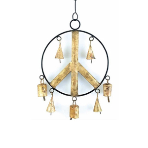 กระดิ่งลมรูปดวงอาทิตย์ทำจากโลหะชุบทองแบบโบราณ - Product Image 5