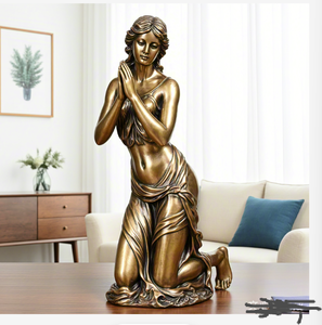 Латунная скульптура ангела-феи на заказ, литье из металла, гравировка, высокотемпературная окраска и декоративная отделка - Product Image 5