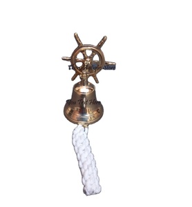 Cloche de bateau en laiton massif de 4 "Anneau de cloche de bateau en laiton massif pour la cuisine, la porte extérieure et intérieure. - Product Image 1