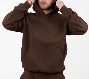 Men's High Quality 100% Cotton Fleece Hoodies Solid <b>Navy</b> Boxy Fit Drop Shoulder Custom DTF Printed Logo Embroidered Plain Dyed - Product Image 1