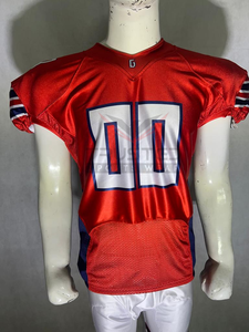Jersey de Fútbol Americano de Malla, Transpirable, de Secado Rápido, Manga Corta, Tallas Grandes, OEM, Bordado Personalizable, MOQ Bajo - Product Image 4