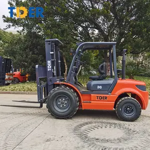High quality 4x4 forklift 4wd rough terrain forklift truck with Yanmar engine