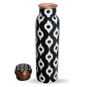 Luxury Customised Copper <b>Bottle</b> With Elegant Print For Modern Homes Ayurvedic Wellness And Perfect Daily Water Storage - Product Image 1