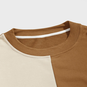 Sudadera de manga larga con estampado de letras de dos tonos de alta calidad para hombre con logotipo bordado personalizado Sudadera con capucha de bolsillo informal Tops - Product Image 4