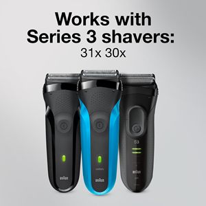 Afeitadora Eléctrica Negra con Cabezal de Triple Cuchilla y Lámina, Resistente al Agua IPX7, Lavable, para Uso Facial, Cuchilla de Repuesto - Product Image 6