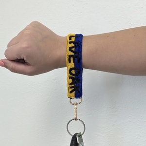 Llaveros de cuentas personalizados de India, llaveros de bolsa con cuentas de semillas encantadoras adornadas a mano a la moda - Product Image 5