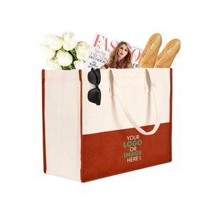Elite <b>Medium</b> Cotton Tote <b>Bag</b> Customizable 100% Cotton Tote for Beach Wedding & Everyday Use PP Material Letter Pattern - Product Image 2