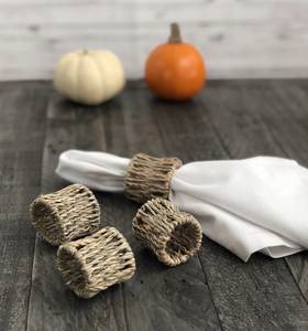 Rondelles de serviette en jonc de mer tissés à la main Fabriqué au Vietnam Matériau écologique pour la décoration de la maison et de la vaisselle Vente en gros - Product Image 3