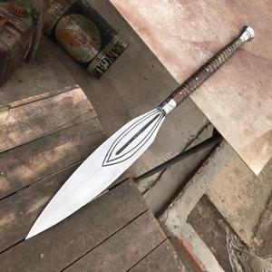 26 Hacha vikinga hecha a mano con hoja de acero de alto carbono y mango de palisandro forjado a mano listo para batalla lanza medieval afilada - Product Image 5