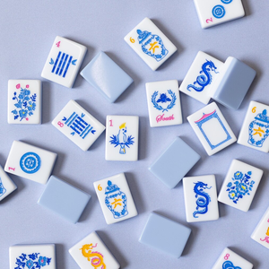 Venta al por mayor de fábrica Black American Mahjong Set 160 34mm Acrílico Mahjong Tiles Colorido Logo Patrón Mahjong Set - Product Image 3