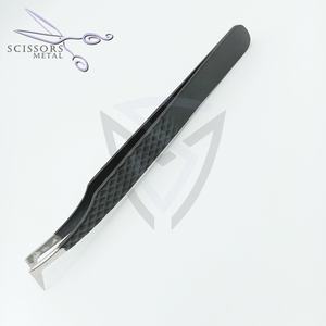 Pinzas de pestañas de acero inoxidable con logotipo personalizado profesional de alta calidad, Punta lisa de precisión de Pakistán, nuevo aislamiento especial - Product Image 4