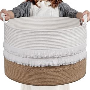 <strong>Large</strong> <strong>Wicker</strong> Laundry Basket <strong>with</strong> <strong>Lid</strong> Jute Storage for Bathroom Organization Rattan Fabric Plastic Metal Material - Product Image 1