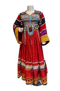 Vestido kuchi vintage étnico tribal, vestido Kuchi tradicional de fiesta Kuchi afgano/Pakistán multicolor vestido Kochi 3025 - Product Image 3