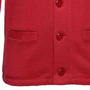 <b>Vintage</b> Style Varsity Knit <b>Sweater</b> Soft Warm Slim Fit 100% Cotton Pullover Custom Logo Buttons Casual OEM Autumn Fashion Daily - Product Image 3