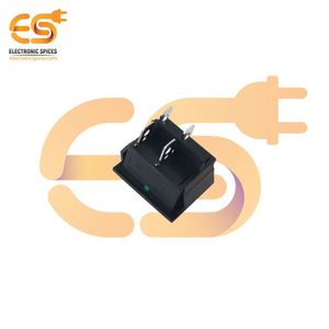 60080GO KCD4 16A 250V AC Indicateur d'interrupteur à bascule DPDT en plastique robuste Couleur verte 4 broches pour les applications à courant élevé - Product Image 6