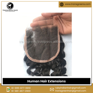 Extensions de cheveux humains bouclés crépus de qualité supérieure avec fermeture 4x4 du temple indien disponibles avec emballage personnalisé - Product Image 6