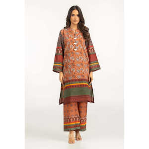 ชุดเซ็ต 2 ชิ้น สไตล์โบฮีเมียน IUSTTS-748 สำหรับฤดูใบไม้ผลิ/ฤดูร้อน พร้อมเสื้อไซส์ XS/XS ลายพิมพ์บนผ้าลอน - Product Image 1