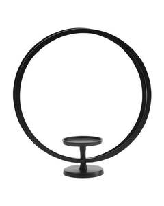 เชิงเทียนโลหะทรงวงรียาวสีดำด้านทำด้วยมือของตกแต่งบ้านแท่นวางเทียนทำมือปรับแต่งได้ - Product Image 4