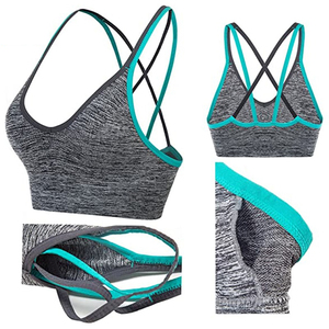 Soutien-gorge de sport 2026 à maintien élevé pour yoga et fitness, bretelles réglables, logo frontal, respirant, en Spandex et Nylon - Product Image 2