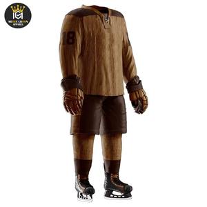 Tenues de hockey sur glace personnalisées OEM de haute qualité, imperméables, avec nom et numéro d'équipe personnalisés, 100 % polyester, prix de gros - Product Image 3