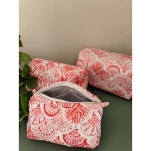 Juego de Bolsas de Algodón Bordadas Estilo Bohemio, 3 Bolsas Portátiles con Cierre de Cremallera, Cuatro Bolsillos Adicionales, Pequeña Capacidad - Product Image 1