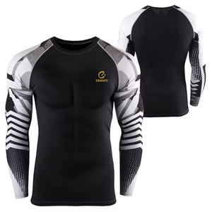 Camiseta de Manga Larga para Hombre, Personalizable, con Estampado por Transferencia de Calor, Antibacteriana, Transpirable, de Poliéster/Nailon - Product Image 1