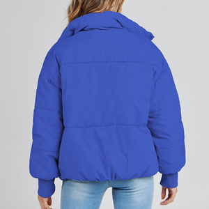 Couleur bleue femmes haute qualité doudoune femmes nouvelle mode respirant bouffant hiver veste poids léger - Product Image 4