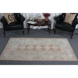 Alfombra turca Vintage de 4x6 y 8 pies, Beige, rosa, área grande de lana, látex clásico, Patchwork Rectangular para adolescentes, alfombra para habitación de pasillo - Product Image 3