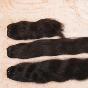 Buena calidad Virgen India Remy Raw Temple Hair Bundle Longitud personalizada Sedoso Recto Pre-consolidado Extensión de cabello hecha a mano al por mayor - Product Image 1