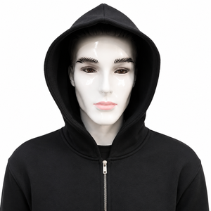 Sweat à capuche zippé pour homme, en mélange coton-polyester, molletonné, coupe oversize, manches longues, poche kangourou, pour l'hiver, fabrication OEM/ODM - Product Image 4
