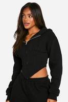 Ensemble de survêtement tendance pour femmes noires en grande taille, hiver, 2 pièces, corset, insert côtelé, cordon de serrage, capuche respirante, sweat-shirt, pantalon de survêtement