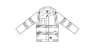 Chaqueta de Trabajo de Poliéster de Alta Visibilidad Resistente al Fuego con Logotipo Personalizado, Cinta Reflectante, Unisex, Servicio OEM - Product Image 6