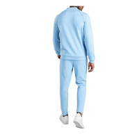 Survêtement décontracté 2 pièces unisexe, nouvelle collection automne-hiver, avec fermeture éclair, respirant, durable, pour l'entraînement sportif, couleur unie